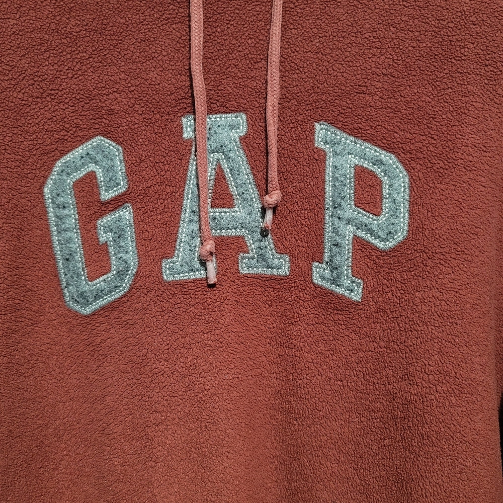 vintage y2k maroon gap sweatshirt hoodie pull on - Picture 11 of 14